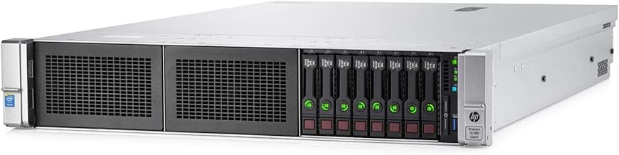 HPE ProLiant DL380 Gen9 2U RackMount 64-bit Server + 2×8-Core E5-2640v3 Xeon 2.6GHz CPUs + 64GB PC4-2133P RAM + 8×600GB 10K SAS SFF HDD, P440ar RAID, 4×GigaBit NIC, 2×Power Supplies, NO OS (Renewed)