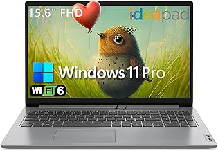 Lenovo IdeaPad 1 Laptop Computer for Home and Business Student, 32GB DDR4 RAM, 1TB PCIe SSD, 15.6" FHD, Intel Dual-Core Processor, WiFi 6, Bluetooth, Type-C, HDMI, Windows 11 Pro, Wendbo