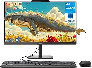 Lenovo 24 23.8" FHD All-in-One Desktop Computer for Home Office, Intel 4-Core Processor (Beat i3-1110G4), 32GB DDR4 RAM, 1TB PCIe SSD, WiFi 6, Bluetooth, Business AIO, Windows 11 Pro, Vent-Hear