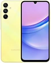 SAMSUNG Galaxy A15 (SM-155M/DSN), 128GB 6GB RAM, Dual SIM, Factory Unlocked GSM, International Version (Ring Grip Case Bundle) (Yellow)