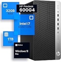 HP ProDesk 600G4 Tower Desktop Computer | Intel i7-8700 (3.4) | 32GB DDR4 RAM | 1TB SSD Solid State | Wi-Fi 5G + Bluetooth | Windows 11 Professional | Home or Office PC (Renewed)