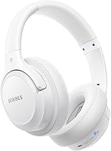 BERIBES Bluetooth Headphones Over Ear, 65H Playtime and 6 EQ Music Modes Wireless Headphones with Microphone (White)