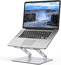 Laptop Stand for Desk, Adjustable Laptop Riser, Metal Foldable Computer Stand Holder Portable Notebook Mount, Ventilated Cooling Notebook Stand Compatible with 10-15.6” Laptops
