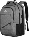 MATEIN Travel Laptop Backpack, 17 Inch Business Flight Approved Carry on Backpack, TSA Large Computer Bag for Men Women with USB Port and Trolley Sleeve, College School Tactical Book Bag, Grey