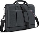 15 15.6 16 Inch Laptop Bag Briefcase Computer Shoulder Messenger Bag for Men Carrying Case Compatible with Dell HP Thinkpad Chromebook Notebook Gaming Laptop, Black Grey