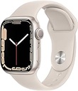 Apple Watch Series 7 (GPS, 41mm) Starlight Aluminum Case with Starlight Sport Band, Regular (Renewed)